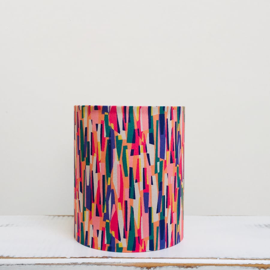 Handmade fabric fairy light Little Lantern - bright abstract design