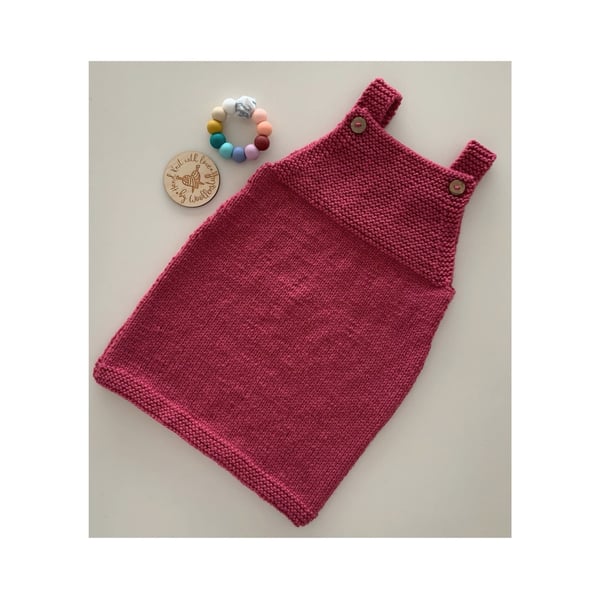Made To Order Handknitted Douro Baby Dress 6 sizes. Any colour.