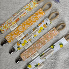 Personalised Dummy Clip – Handmade, BabySafe & Eco-friendly Floral Baby Keepsa