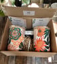 Dark green & orange geometric bloom grow your own herb garden gift set - Image 1