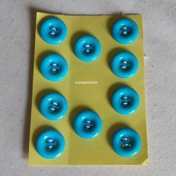 Mid blue round buttons