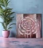 Original textured painting,  Abstract flower, Wall art 16x16 inches  - Image 2