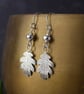 Sterling Silver Oak Leaf Drop Earrings - Nature Inspired Jewellery