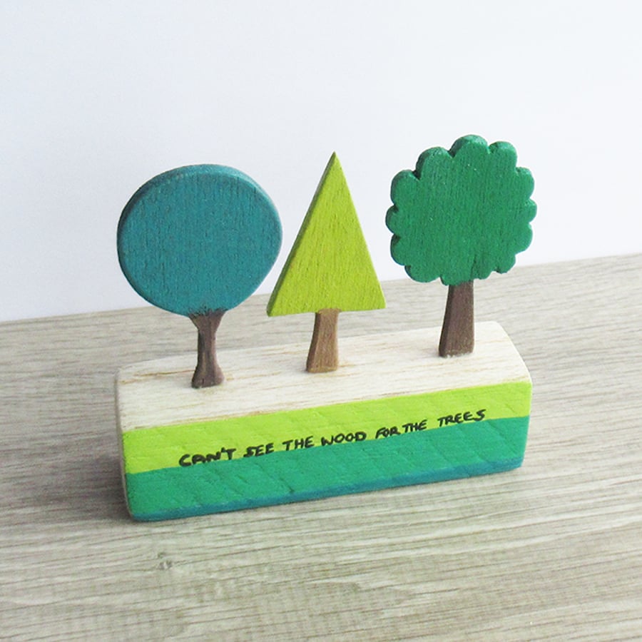 Trio of trees ornament