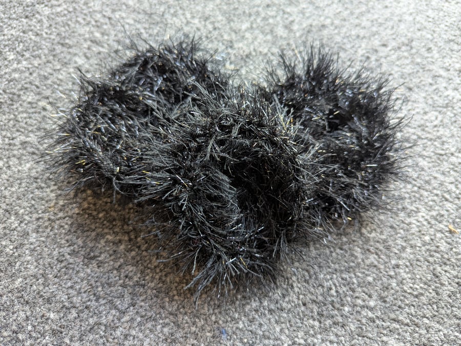Tinsel Hair Scrunchies- Black 