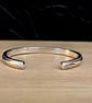 "Emerge" - Heavy Sterling Silver Torc Bangle - Made to any size - 6.5mm x 5mm