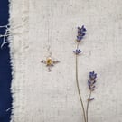 Handmade sterling silver sun pendant necklace - Handmade Lume pendant