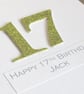 Perfectly Imperfect - SALE Half Price handmade 17th birthday card  - Image 2