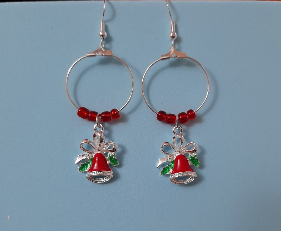 Christmas bell earrings