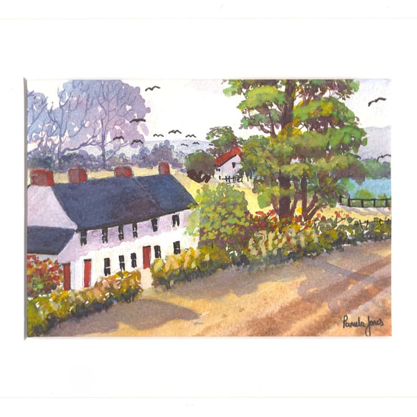 Corrages, Bala, North Wales, Original Watercolour, in 9 x 7 '' Mount