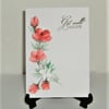 hand painted Get Well floral card ( ref F 567)