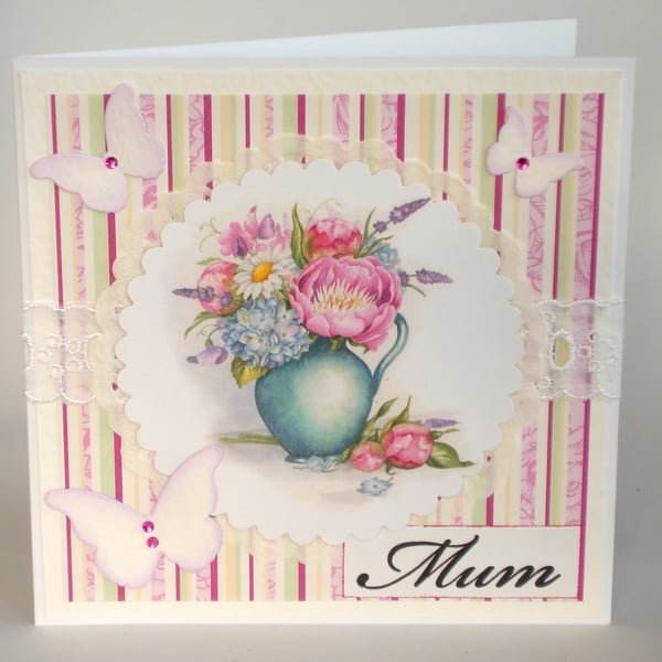 Handmade card for Mum birthday or Mother's Day card