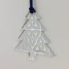 Silver mirrored tree - knot design