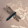 Dragonfly Free Motion Embroidered Brooch