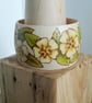 Pyrography primrose wooden bangle  - Image 3