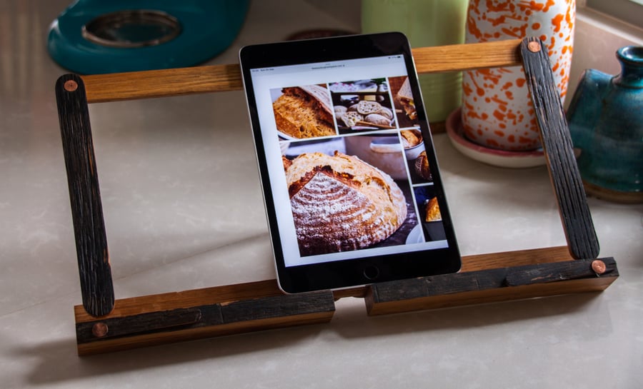 Whisky Barrel Folding Recipe Book Stand