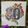 30th Birthday card