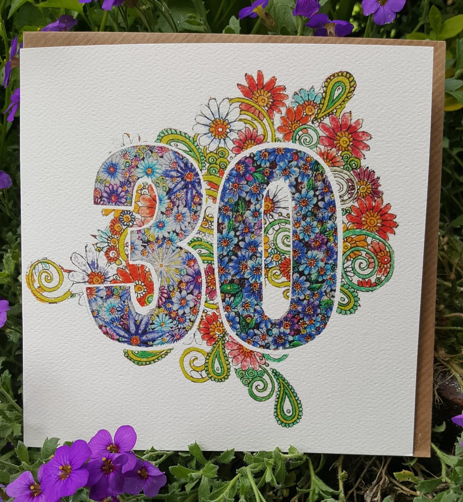 30th Birthday card