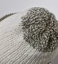 Ladies Beige Brown Wool Beanie Medium - Image 3