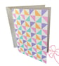 Geometric Triangles Pattern Blank Greetings Card - Image 1