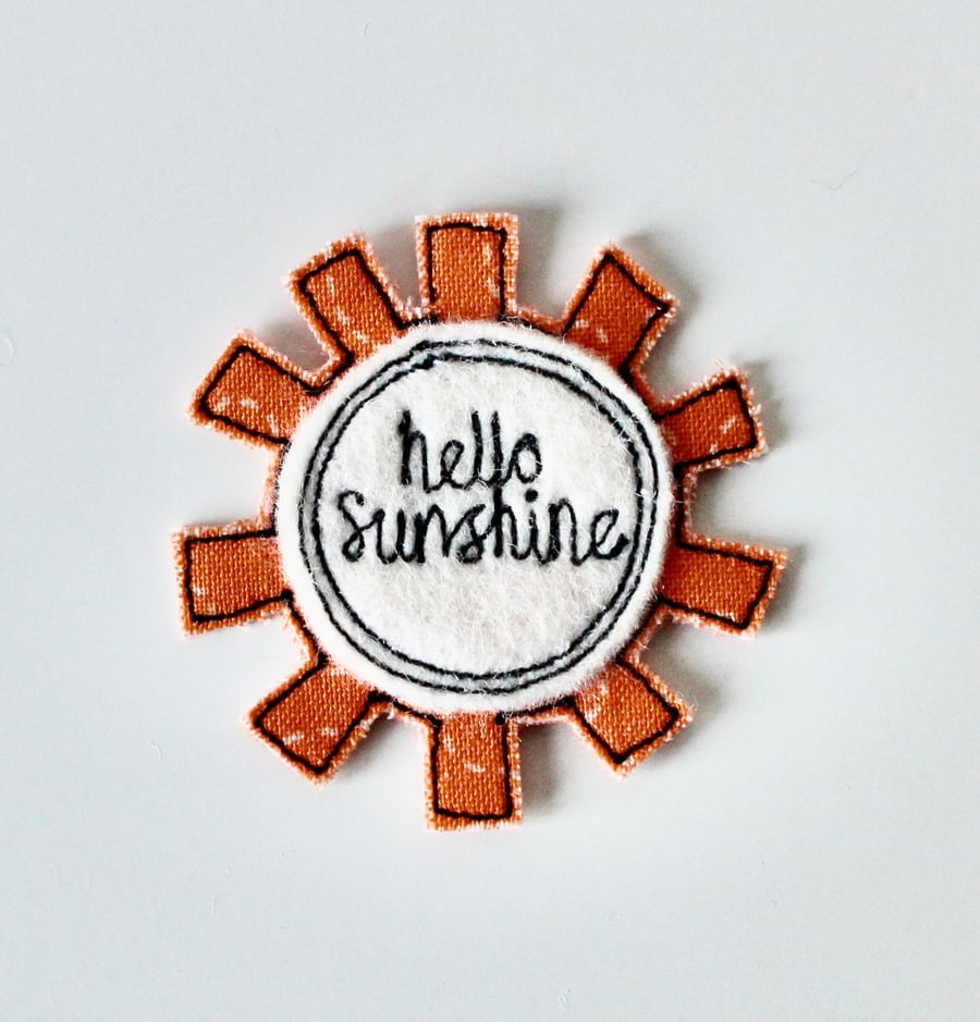 'Hello Sunshine' Handmade Magnet