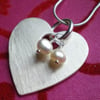Love Heart and Pearl Necklace 