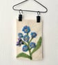 Hand Felted Forget-me-not Textile Artwork 