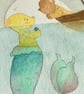 Watercolour Teddy Bear Illustration - Merbear and sailor  - Image 2