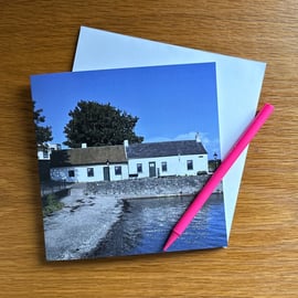 Greetings Card. Groomsport Co Down. Cockle Row Cottages. Blank for your own mess