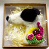 Needle Felted Whippet Brooch