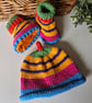 Baby Girl's Pure Cotton Beanie Hat & Booties Set 3-9 months size  - Image 5