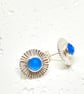 Chalcedony Flower Earring Studs - Image 2