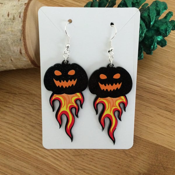 Halloween Scary Pumpkin Earrings