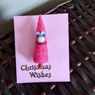 Handcrafted needle felt christmas tree brooch
