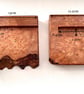 Wood Business Card Holder and Phone Holder in Solid Elm Burl - Image 4