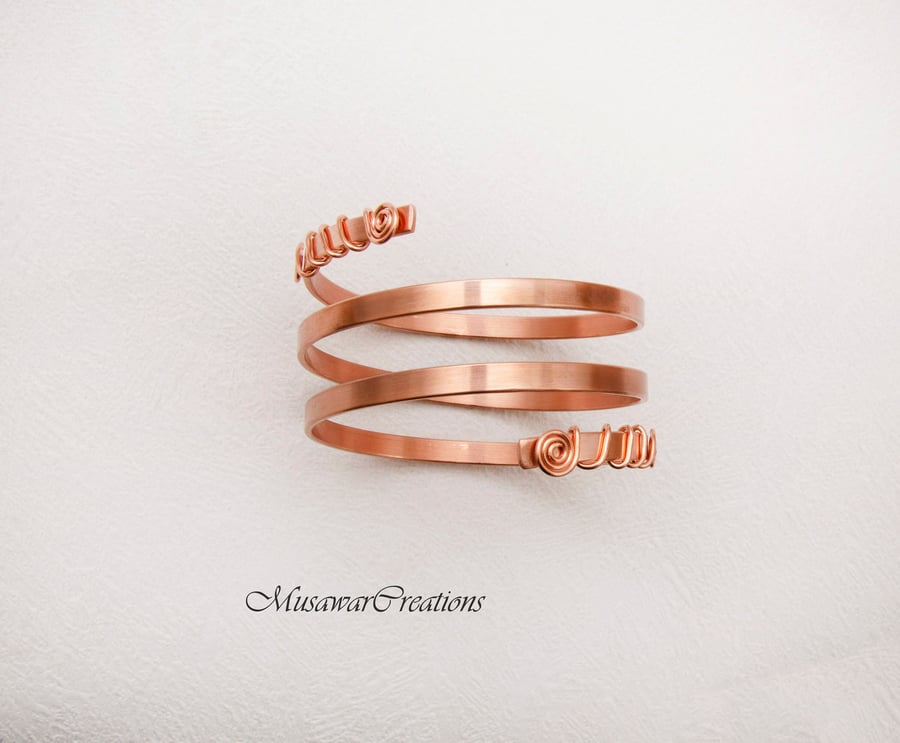 Statement design copper arm cuff bracelet cuff ,Unisex Heavy copper Cuff bracele