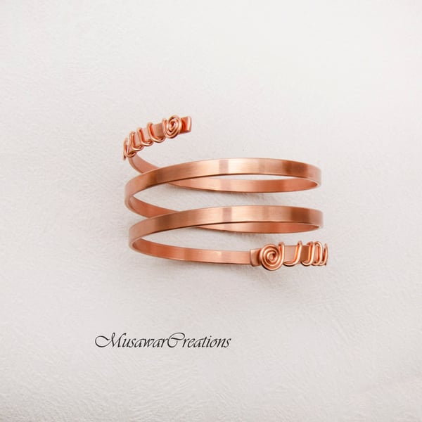 Statement design copper arm cuff bracelet cuff ,Unisex Heavy copper Cuff bracele