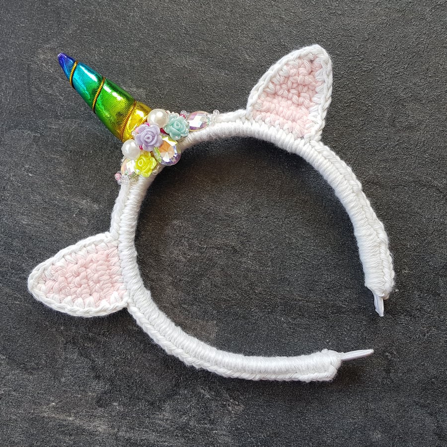 White Unicorn Headband