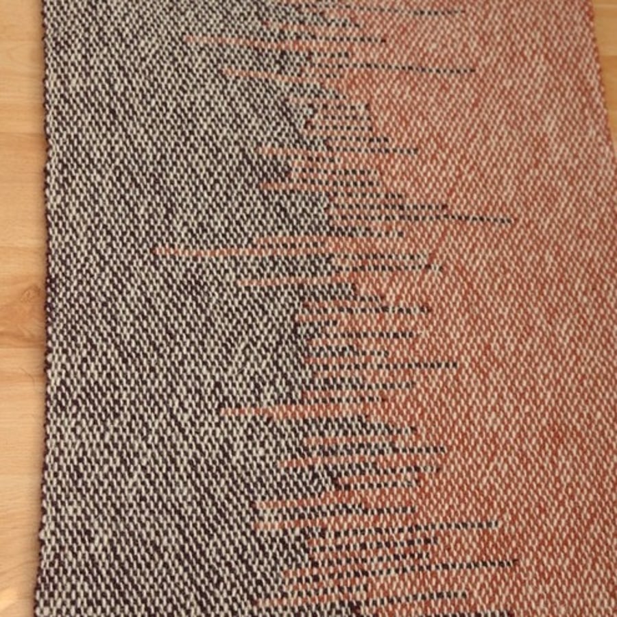 Long Hand Woven Rug - Purple and Pink