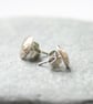Sterling silver domed studs, hammered silver circle studs, silver circle earring - Image 5