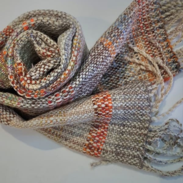 Hand woven scarf