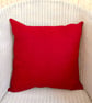 Scatter Cushion with Pad: Tapestry Arrows design Red reverse 17"(43cm) - Image 4