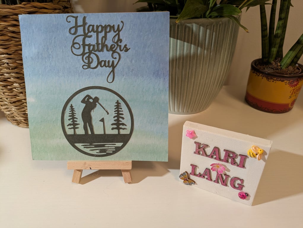 Golfer themed father's day card
