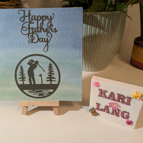 Golfer themed father's day card