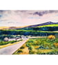Clearbrook  Devon Dartmoor Landscape Original Watercolour Painting Mounted