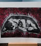 Dreamy Limited Edition Original Collagraph Print Art Cat - Image 3
