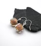 lampwork glass topaz nugget earrings - Image 2