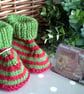 SALE Designer Baby Boy's Hand Knitted Booties Gift set  3-9 months size - Image 4