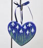 Snowdrop Heart Hanging Decoration - Hand Painted