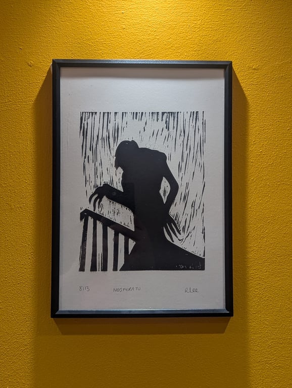 Nosferatu A4 Lino Print